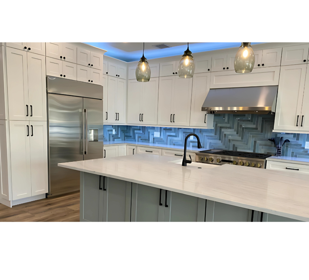 Glamorous Kitchen Transformation: Bold Black, Sleek Gray & Luxe Fixtures