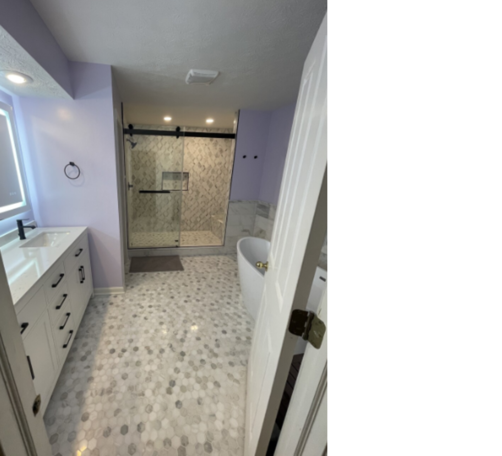 Modern Spa-Inspired Bathroom with Elegant Finishes