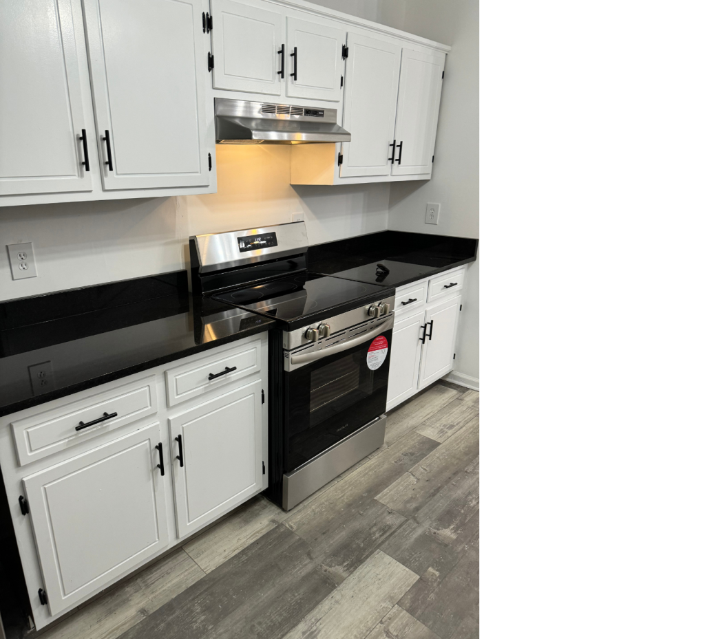 Bold Contrast: Black Counters on Bright White
