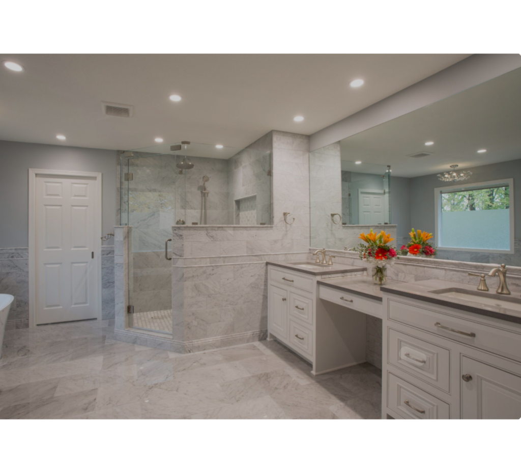 Soft Marble Tones: A Spa-Inspired Bath