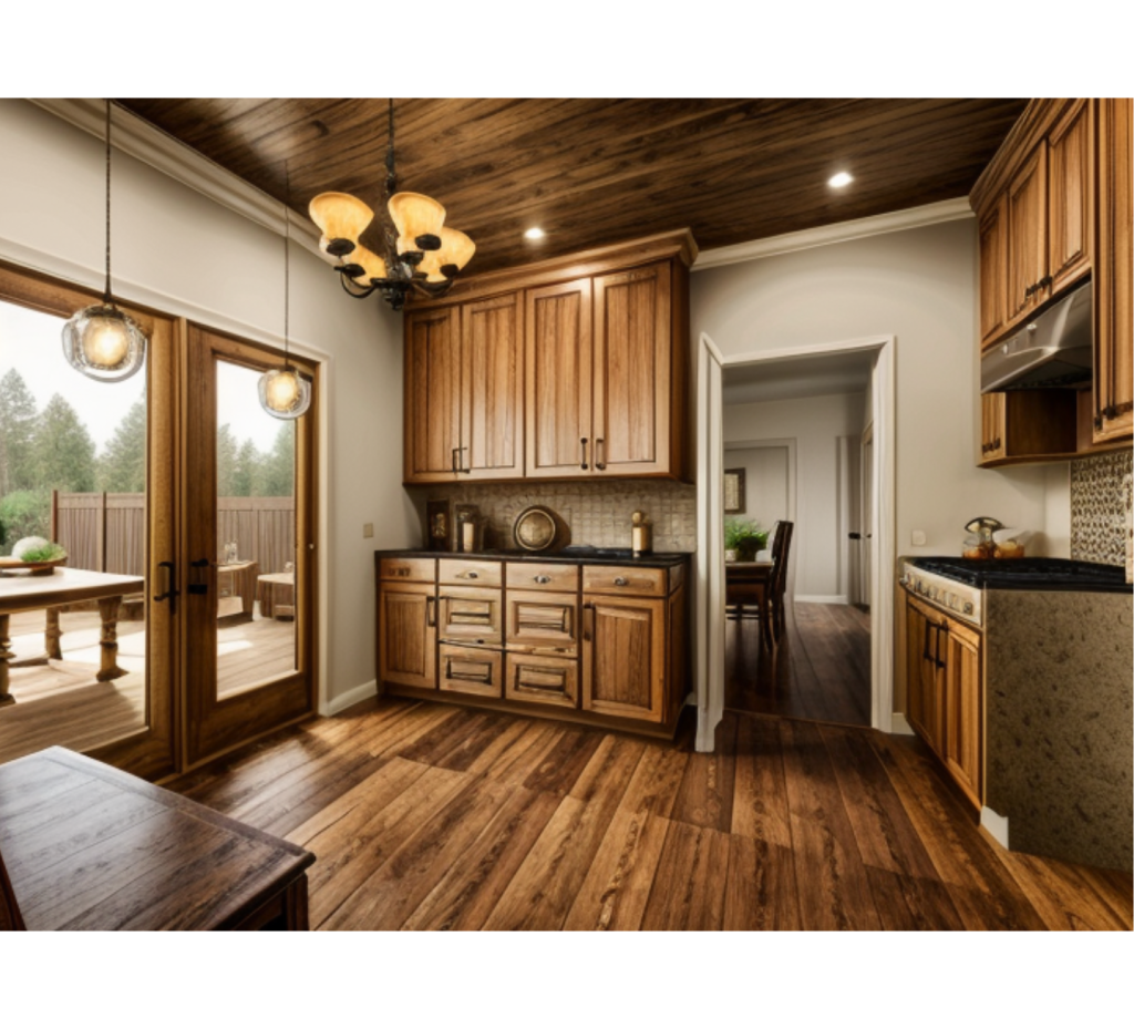 Warm Wood Embrace: Rich Textures Inside