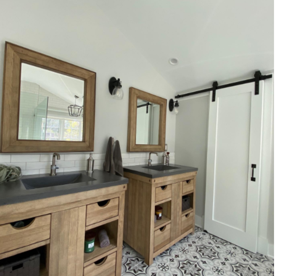Rustic Modern Double Vanity