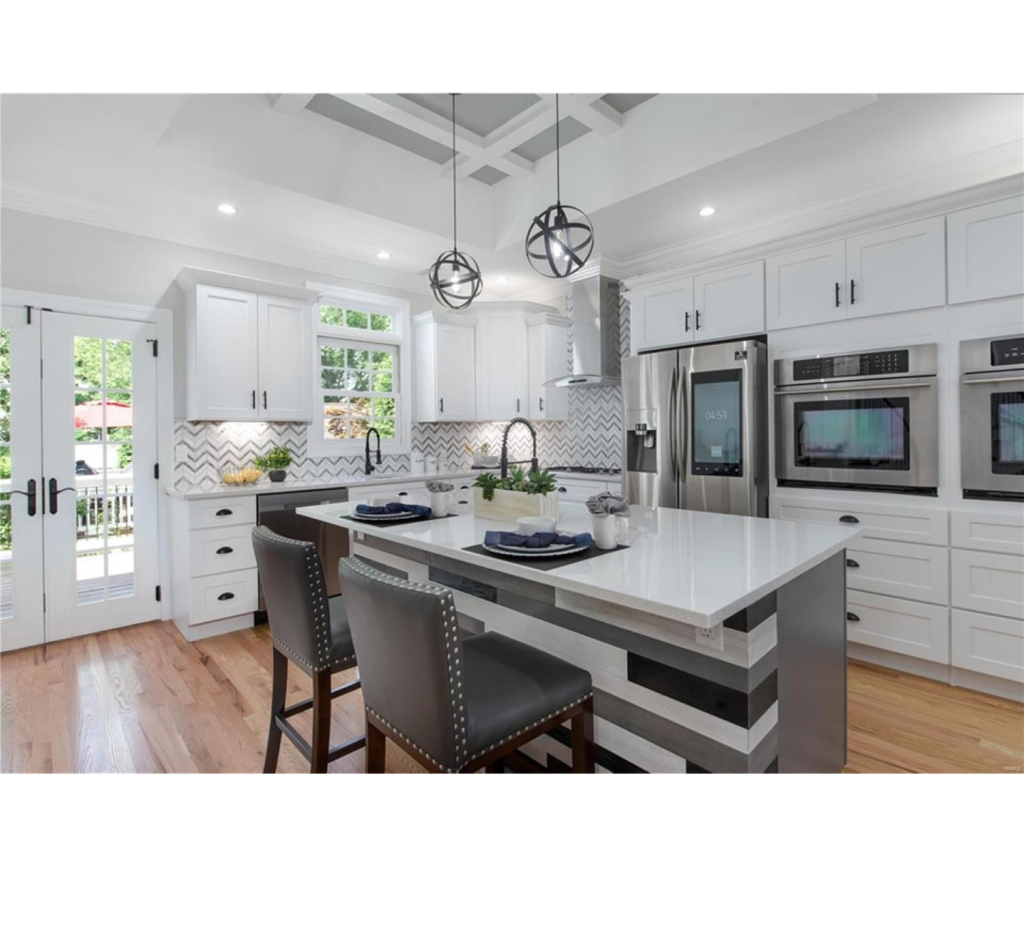 Bright Whites & Patterned Flair: A Stylish Kitchen Hub