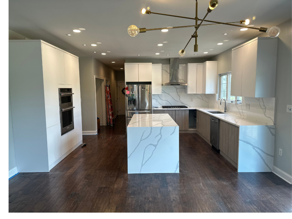 Bold Island Statement: A Sleek Modern Kitchen