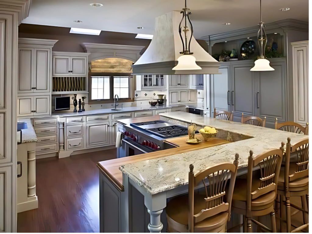 Expansive Island Gathering: A Gourmet Kitchen Hub