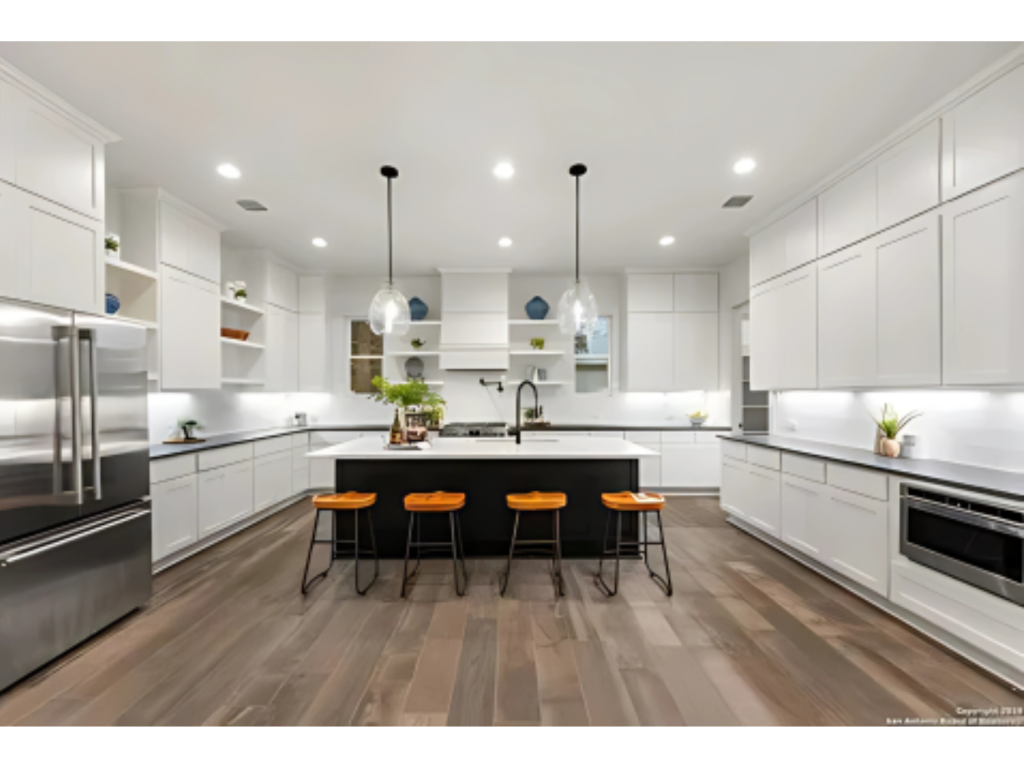 Expansive Island Kitchen: Modern Design & Open Flow
