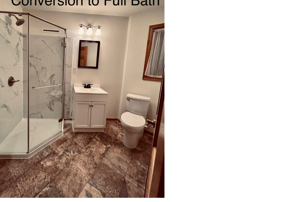 Functional Upgrade: Newly Converted Full Bathroom with Modern Touches