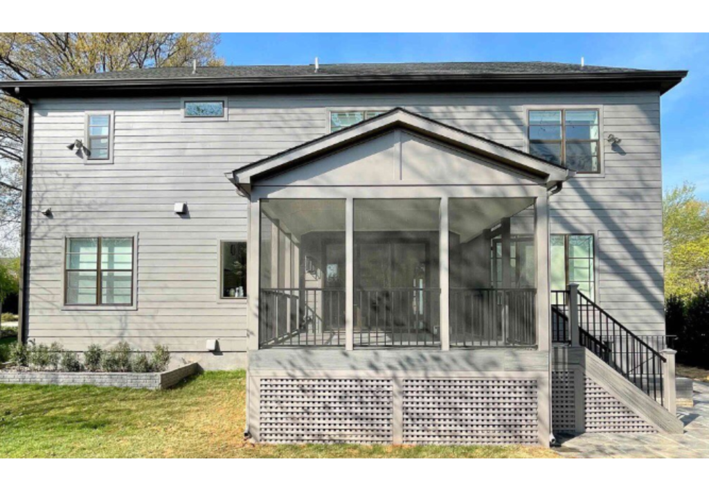 Outdoor Comfort: A Spacious Screened-In Porch