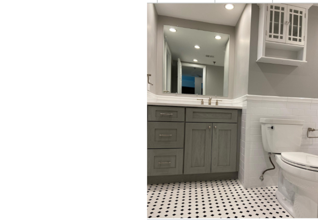 Chic & Classic: A Gray Vanity with Timeless Accents