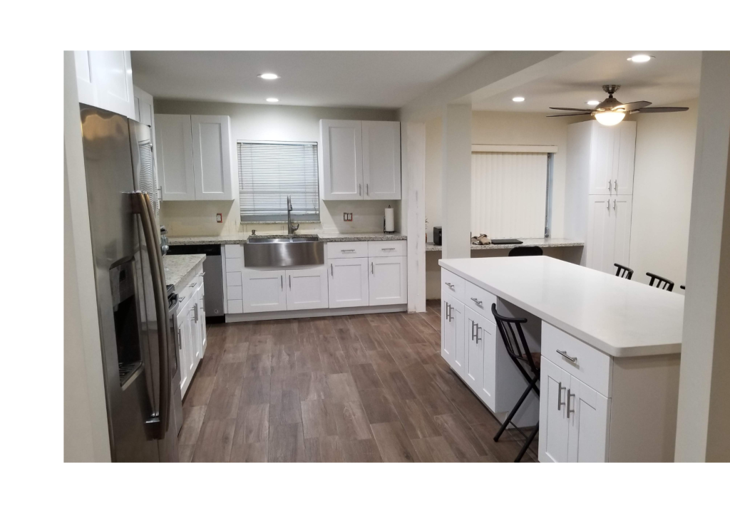 Bright & Flowing: Open Kitchen with Island Seating